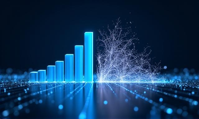 Abstract visualization of neural networks and bar charts