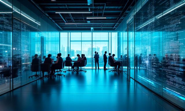 Modern futuristic office workspace in London