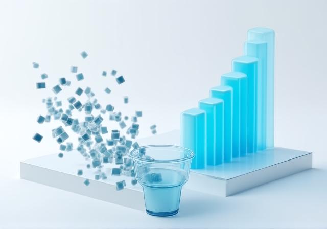 Illustration showing data cleaning process from messy input to organized output