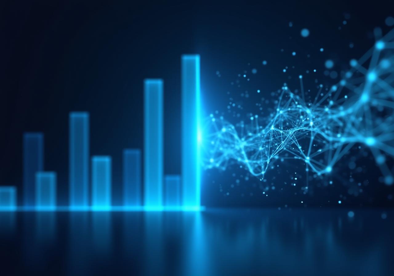 Data visualization showing the transition from static graphs to dynamic neural networks